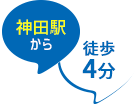 東京神田駅から徒歩4分