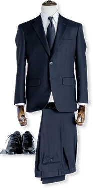 ビジネススーツ一式（ジャケット、ネクタイ、パンツ、革靴）