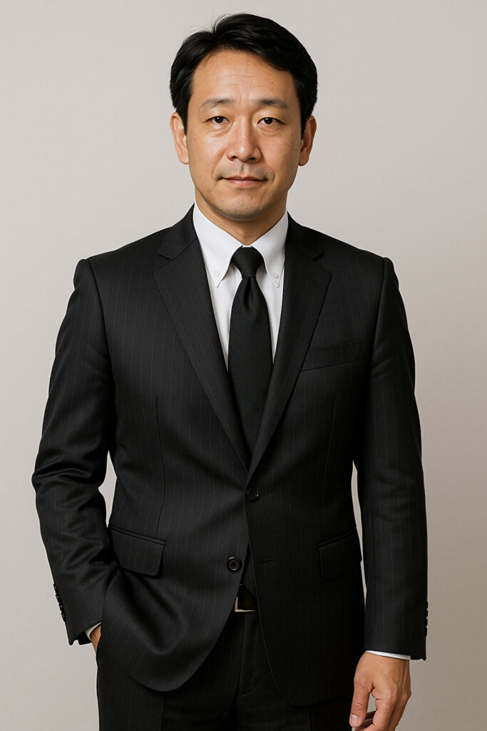 黒いビジネススーツの黒の見え方